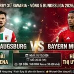 Ảnh bìa nhận định trận derby xứ Bavaria giữa Augsburg vs Bayern Munich vòng 5 Bundesliga 2026/27 trên chuyên trang bóng đá CakhiaTV